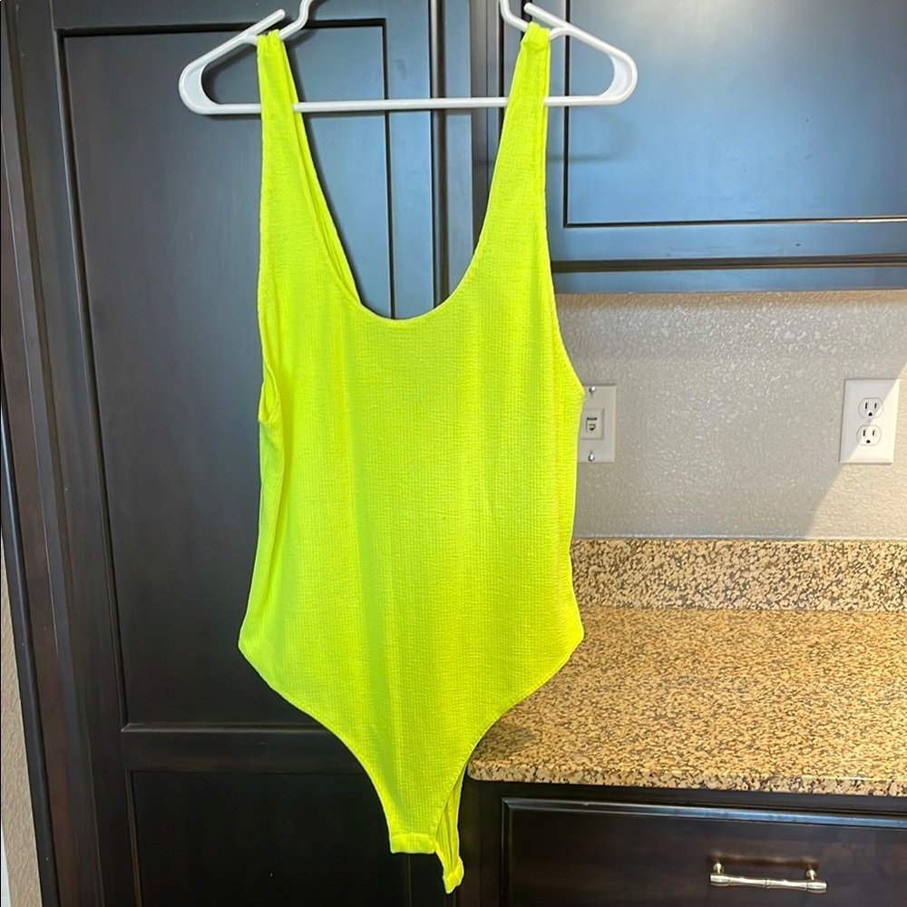 Wild Fable Neon Yellow Textured Top